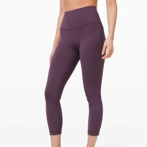 Lululemon Wunder Train High-Rise Crop 23" Grape Thistle Purple